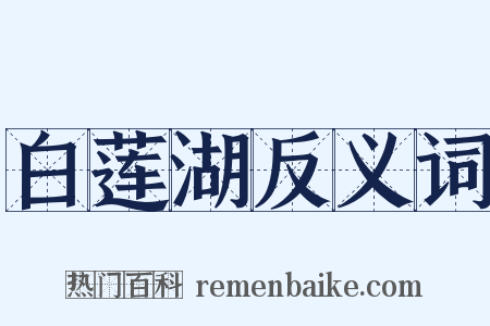 白莲湖反义词是什么意思的图片